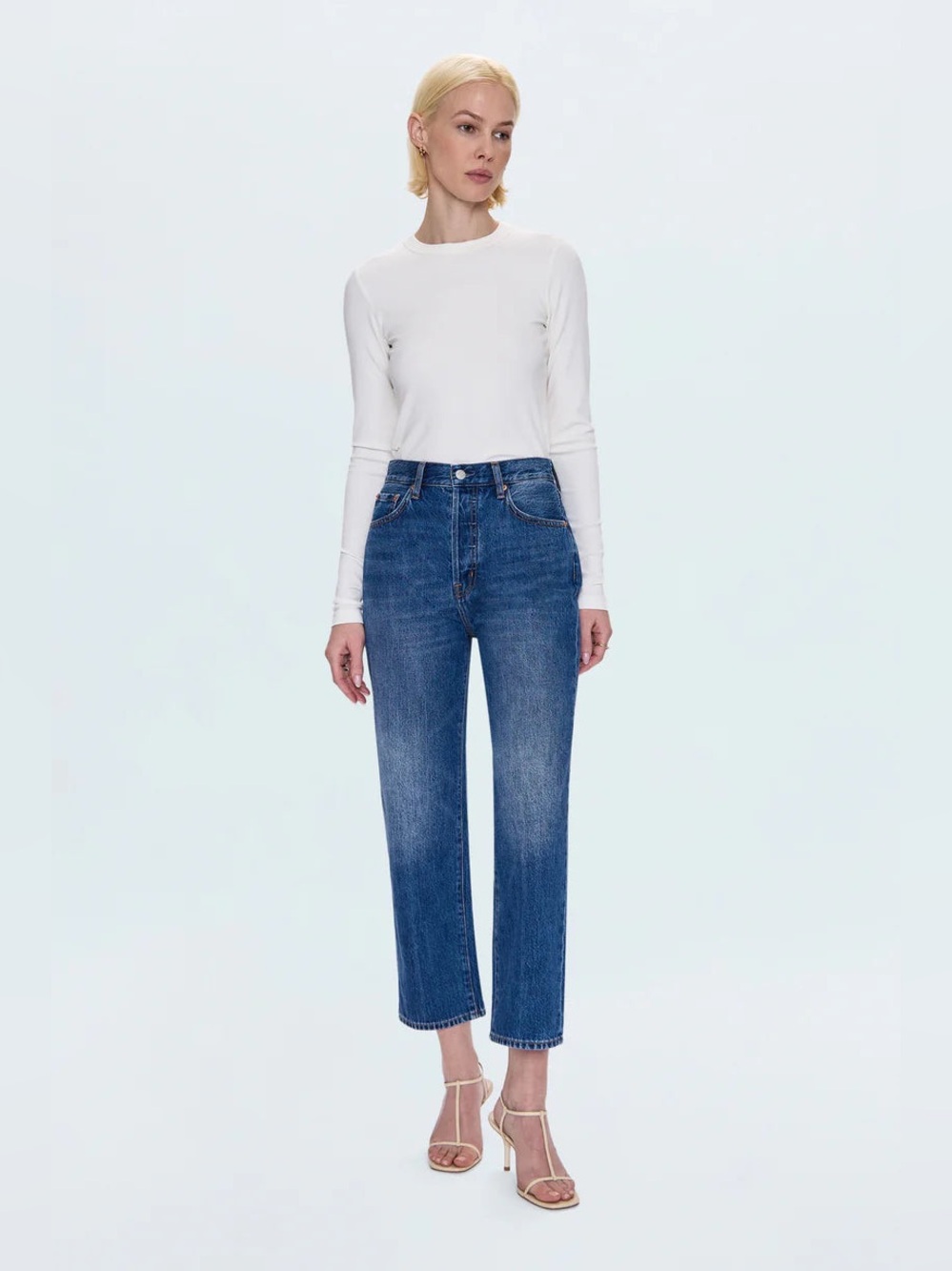 Pistola Cassie Crop High-Rise Straight Jeans - size 25 - NWT